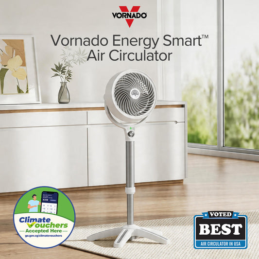 [CLIMATE VOUCHER $400] Vornado Energy Smart™ Air Circulator Fan. Vortex Action. DC motor. Oscillation. Timer. Variable Speed instead (683DC)
