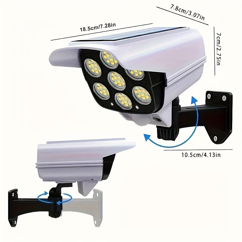 Remote Control Motion Sensor Solar Security Camera Light. 800 Lumens. 77 LEDs