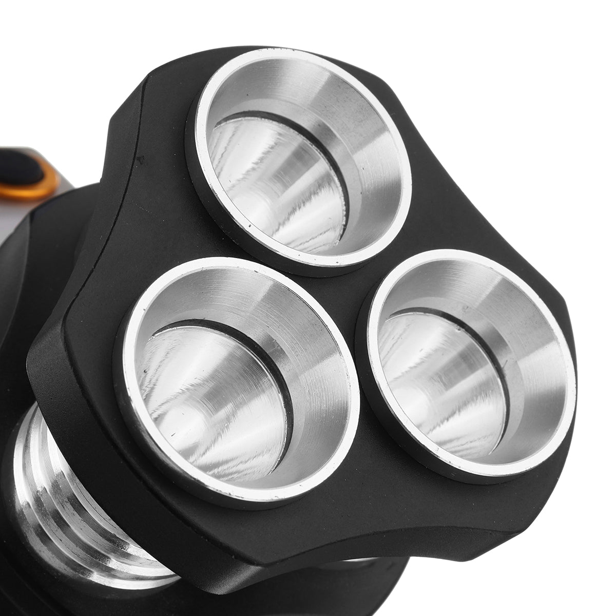 1200LM 3xT6 Tactical Flashlight Rechargeable Spotlight Searchlight Hunting (Black)