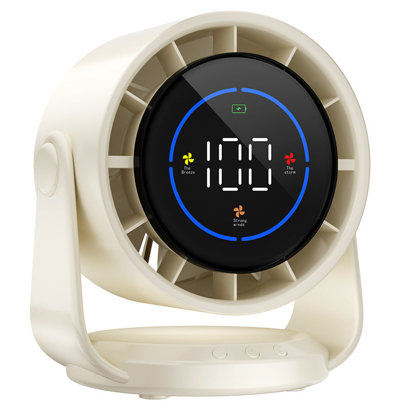 2025 New 100-Speed High - Speed Circulating Fan for Home. 6 - Inch Charging Digital Display. Turbo Desktop Electric Fan