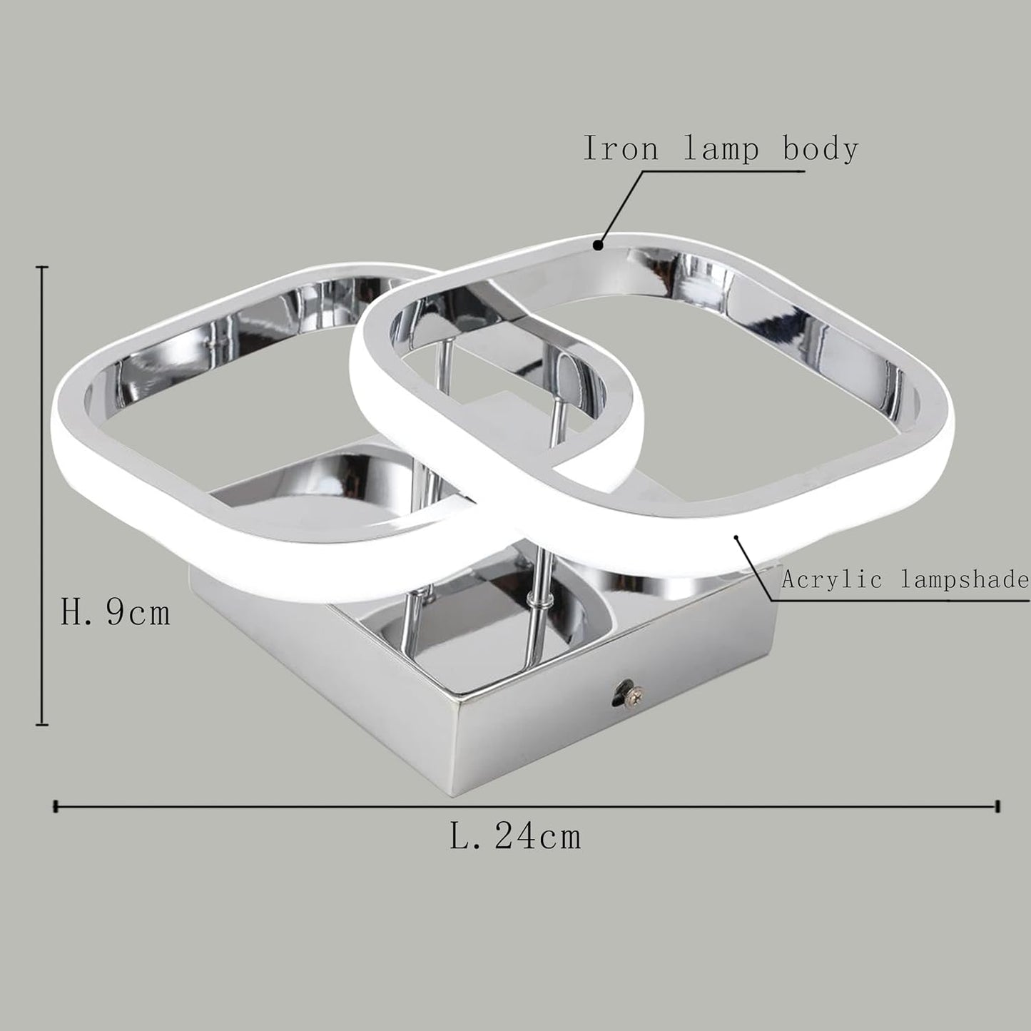 22W Square Motion Sensor Ceiling Light