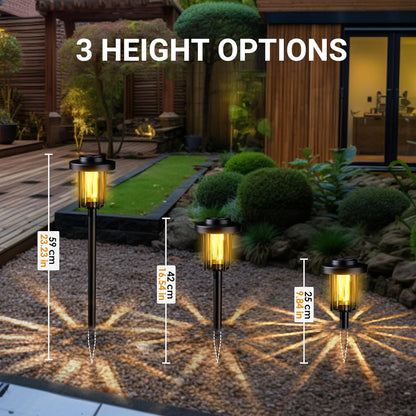 Warm White Solar Pathway Lights – 4 Pack Outdoor