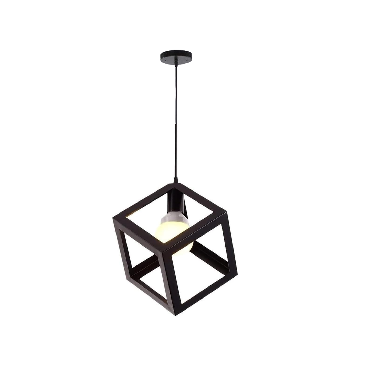 3-Light Cube Pendant Lamp – Modern Retro Chandelier for Bedroom. Living Room & Dining Room