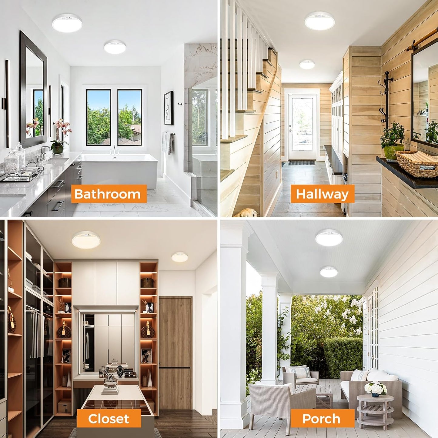 Motion Sensor LED Ceiling Light. 15W. 3 CCT. 1500LM