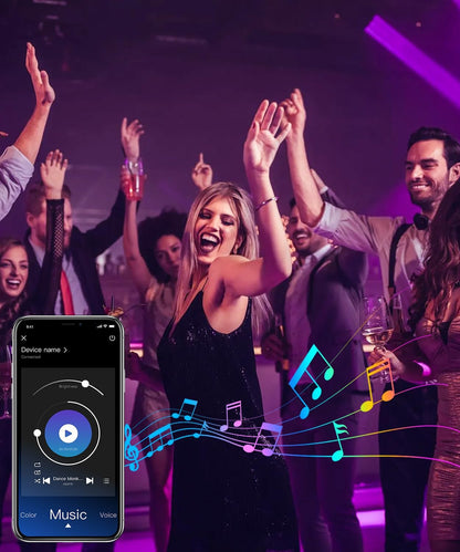 10M RGB LED Strip Lights. Music Sync. Remote & App
