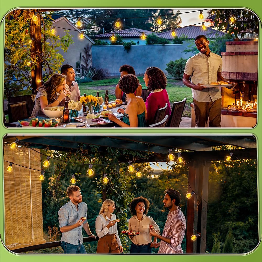 10M Outdoor Festoon Lights – G40 Bulbs. Waterproof & Connectable