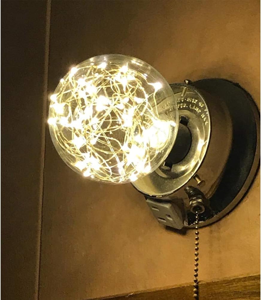 G95 LED Globe Fairy Light Bulb. E27 Edison Decorative Bulb [2 Pack]