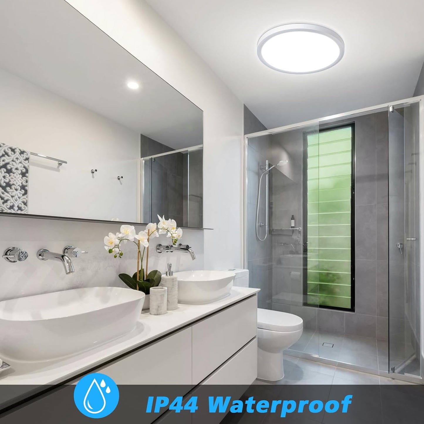 18W LED Ceiling Light – Adjustable Color. Waterproof. 1800LM. Ø23cm