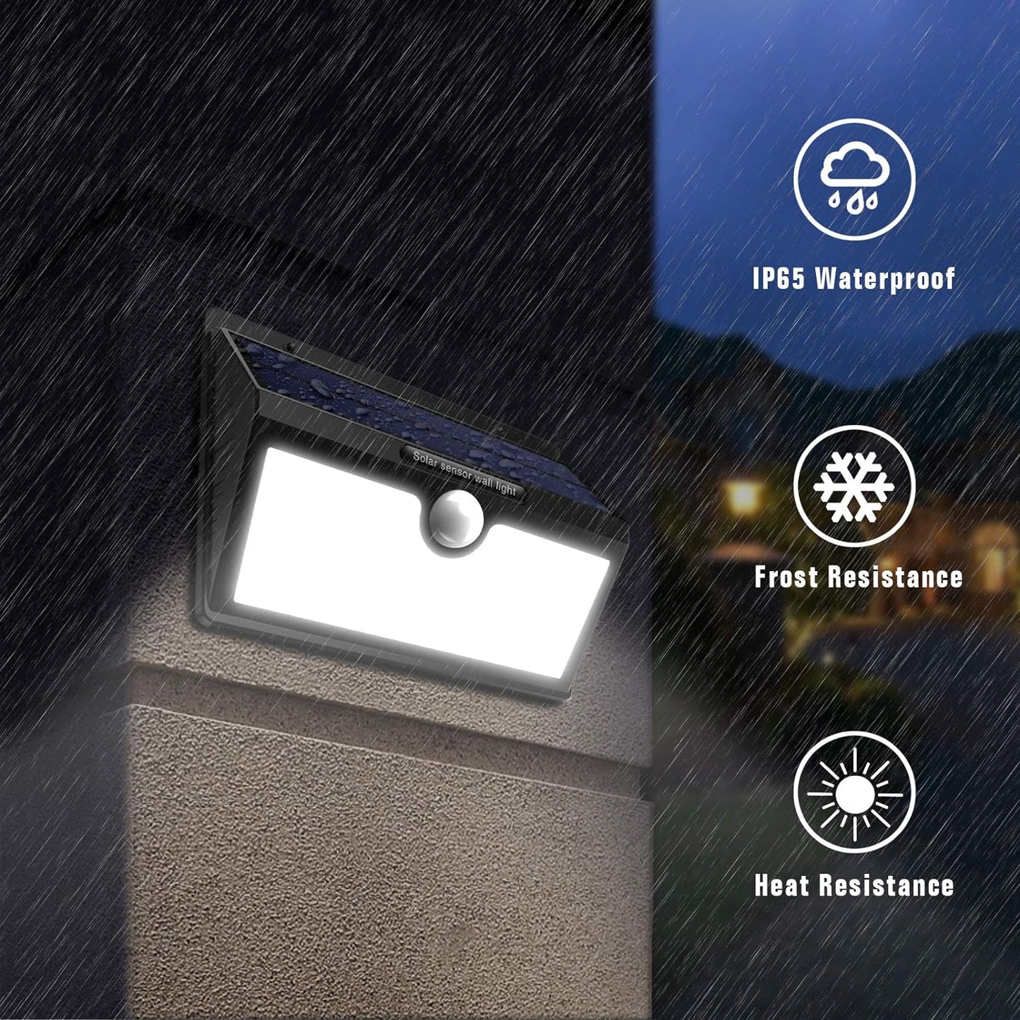 Solar Motion Sensor Light – 78 LED Outdoor Waterproof Wall Light with 3 Modes. Wireless & Solar Powered for Garden. Yard. or Pathway