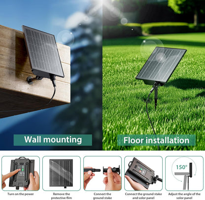 56FT Solar Garden Festoon Lights with Remote