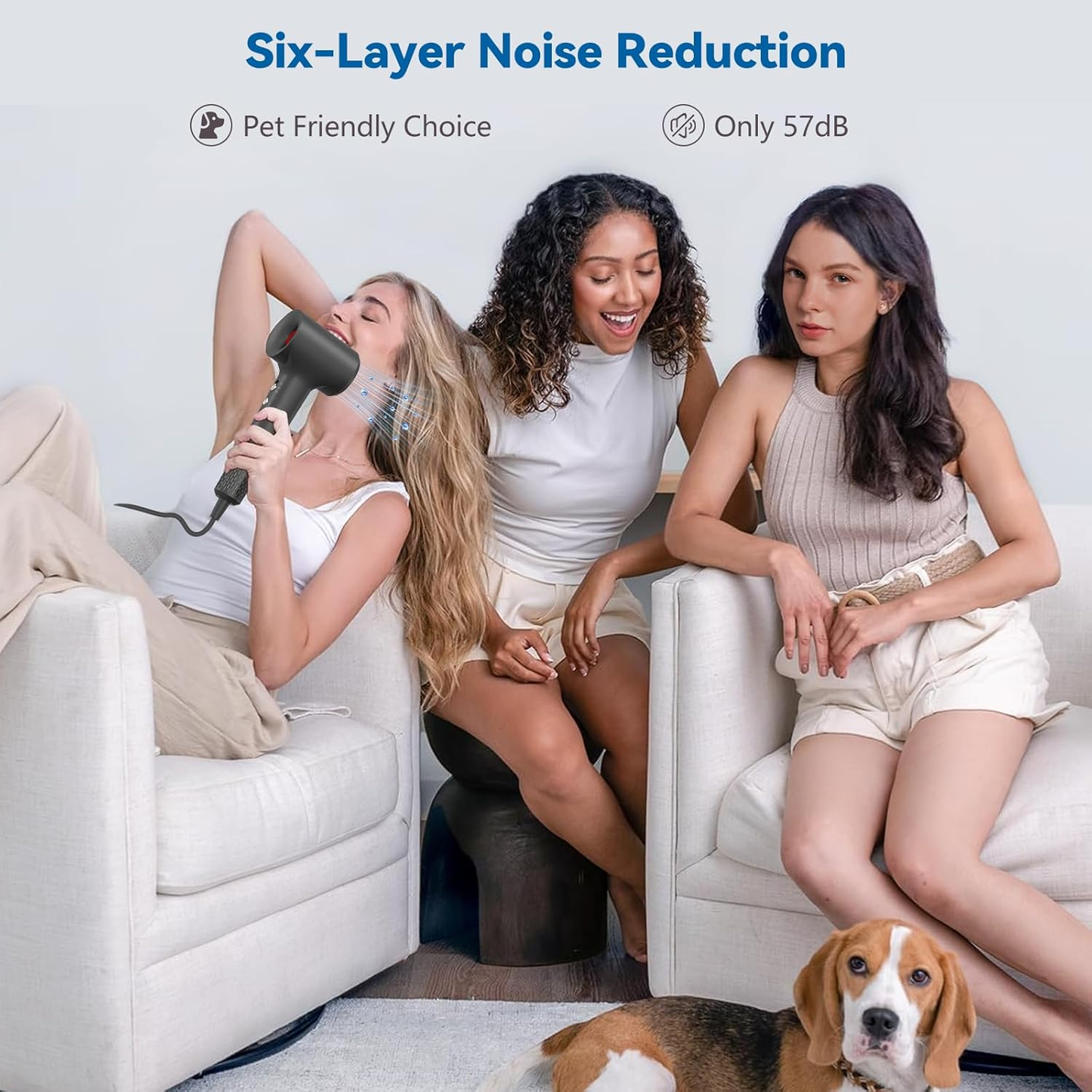 High-Speed 110.000 RPM Ionic Hair Dryer – Fast. Low Noise Blow Dryer for Travel