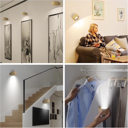 Battery Operated LED Wall Light. Adjustable. 3 Modes