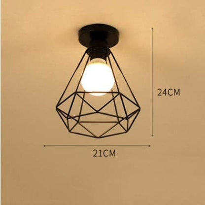 Vintage Basket Cage Metal Ceiling Light