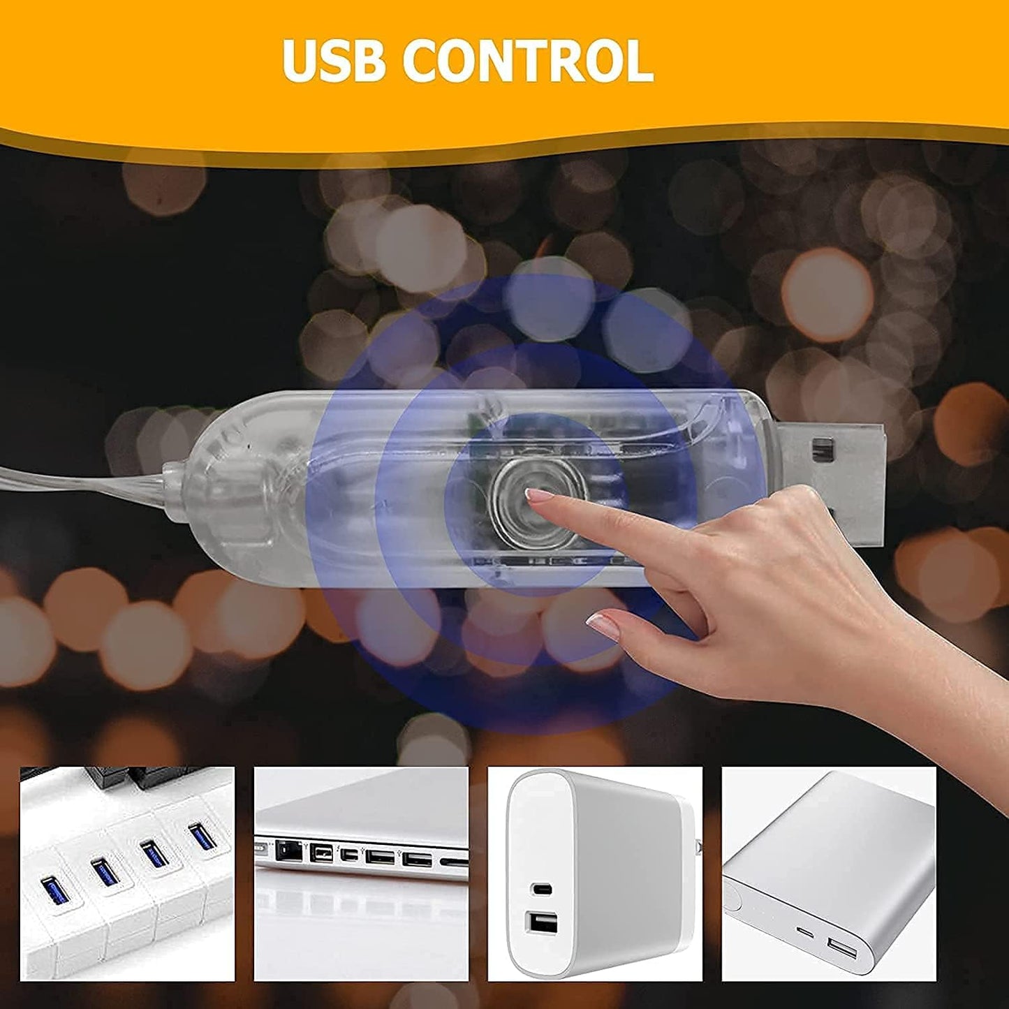 USB Fairy Lights 10M 100LED. Colour Changing. Remote Control