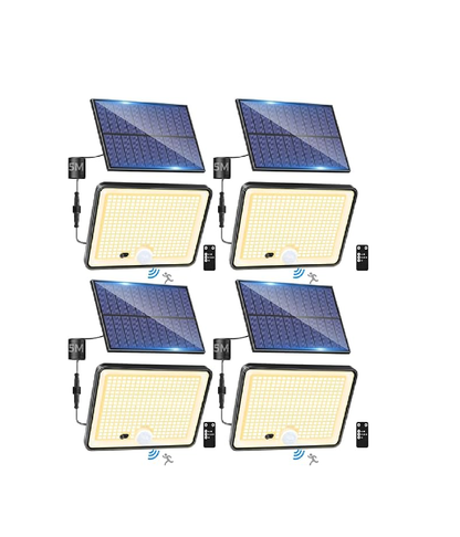 342LED Solar Security Lights with Remote & Motion Sensor
