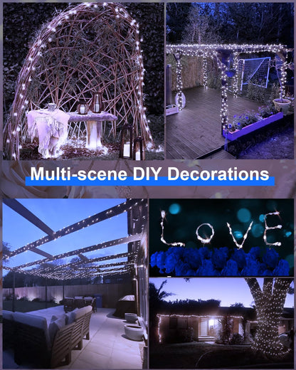 Cool White Solar Fairy Lights
