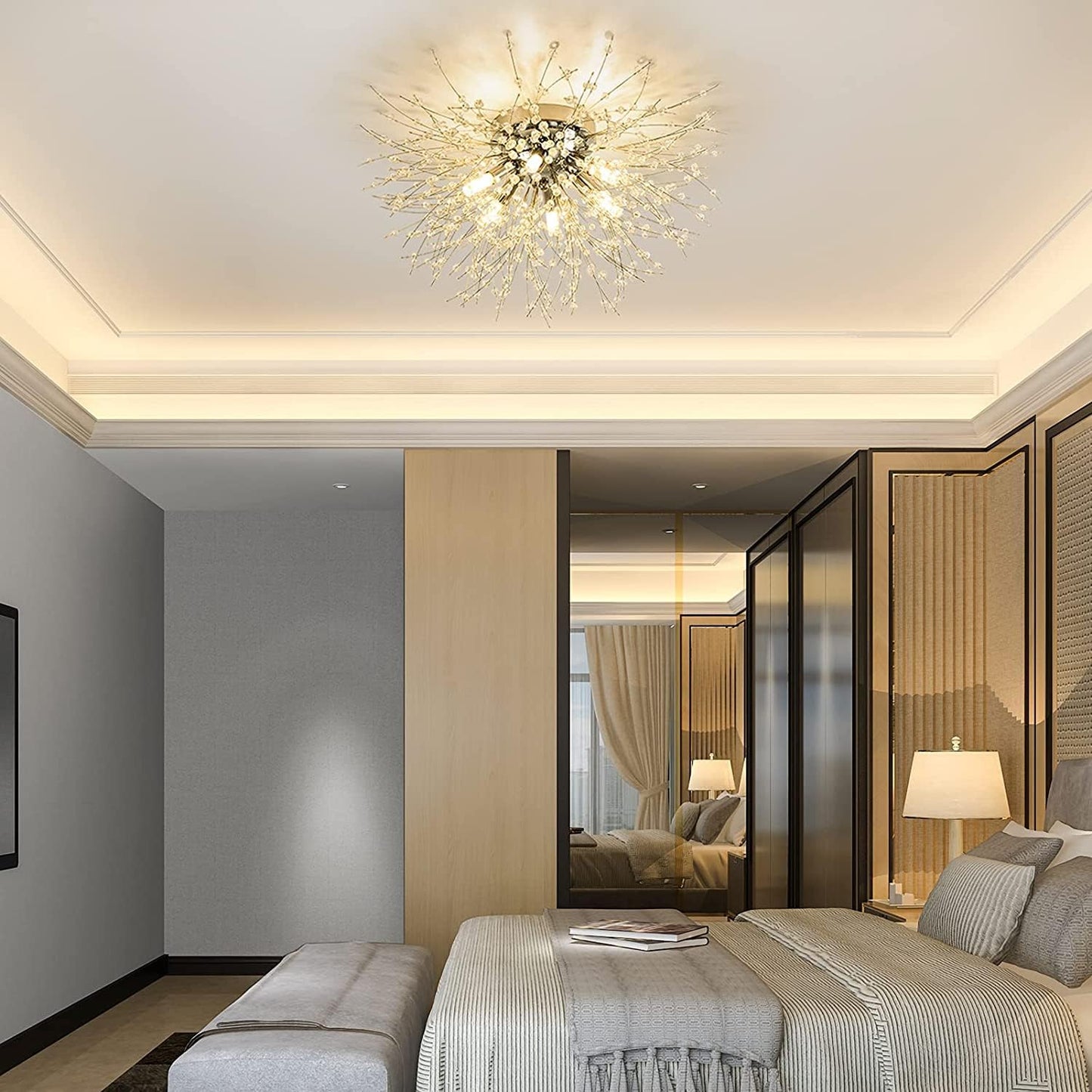 Fireworks Crystal Chandelier Ceiling Light