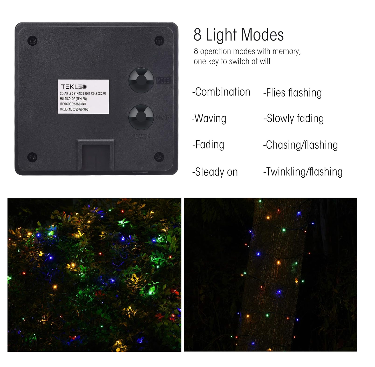 200 LED Solar Fairy lights