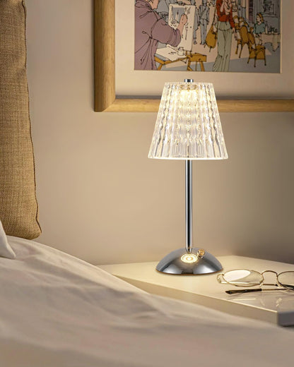 Rechargeable Gold Table Lamp. Touch Dimmable LED Desk Light