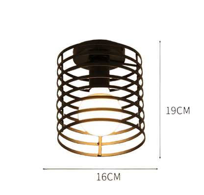 Vintage Basket Cage Metal Ceiling Light