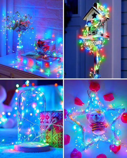 2 Pack Battery Fairy Lights. 5ft 60 LED Multicolor