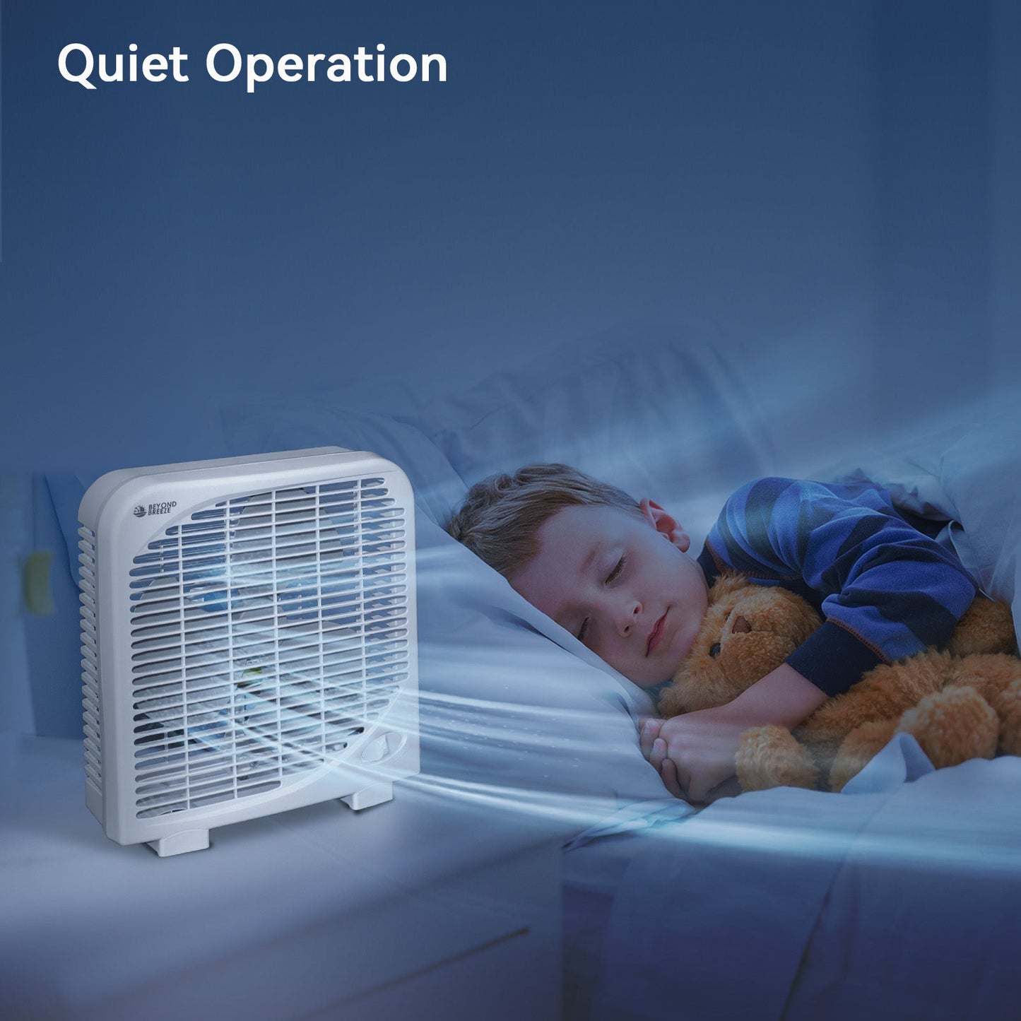 Portable Desktop 9 inch Box Fan with Strong Airflow