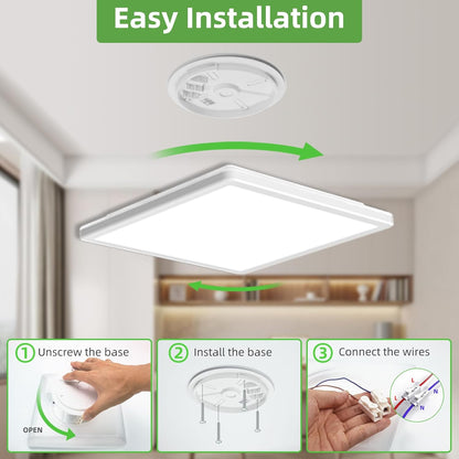 22CM LED Ceiling Light. 18W. 3 CCT Waterproof Flush Mount