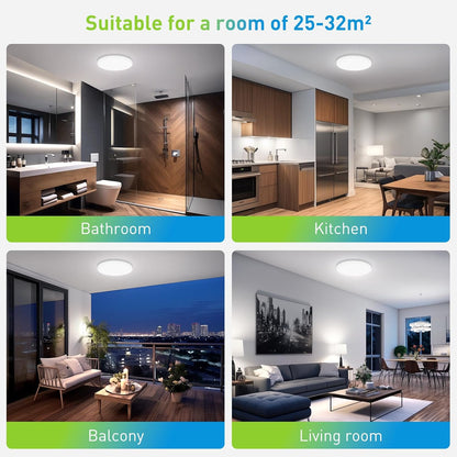 48W Ultra Slim LED Ceiling Light – 6500K Daylight. 4320LM. Ø30cm