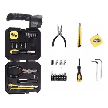 2 in 1 Solar-Powered Handheld Spotlight + Tool Kit box Solar Charging Led Work Light