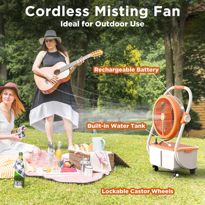 (Open Box) AirSupply MS12 Portable Mist Fan. 19.200mAh Battery & 2.9-Gallon Tank