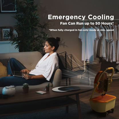(Open Box) AirSupply MS12 Portable Mist Fan. 19.200mAh Battery & 2.9-Gallon Tank