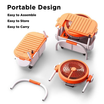 (Open Box) AirSupply MS12 Portable Mist Fan. 19.200mAh Battery & 2.9-Gallon Tank