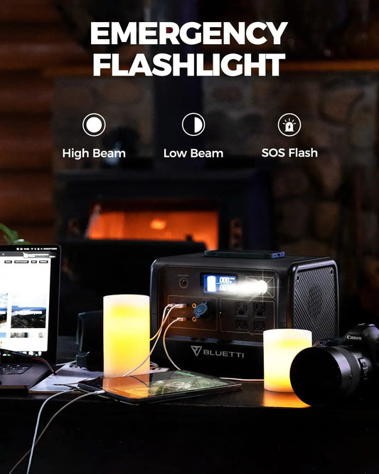 BLUETTI EB70S Portable Power Station - 716Wh LiFePO4 Battery Backup w/ 4 800W AC Outlets (1.400W Peak). 100W Type-C. Solar Generator for Road Trip. Off-grid. Power Outage | Best Solar