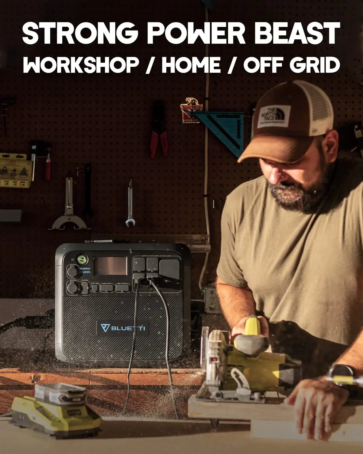 BLUETTI AC200MAX Portable Power Station - 2048Wh LiFePO4 Battery Backup. Expandable to 8192Wh w/ 4 2200W AC Outlets (4800W Peak). 30A RV Output. Solar Generator for Outdoor Camping. Home Use. Emergency | Best Solar