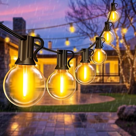 10M Outdoor Festoon Lights – G40 Bulbs. Waterproof & Connectable