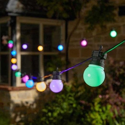 14M Outdoor Festoon Lights with Timer & Waterproof Bulbs
