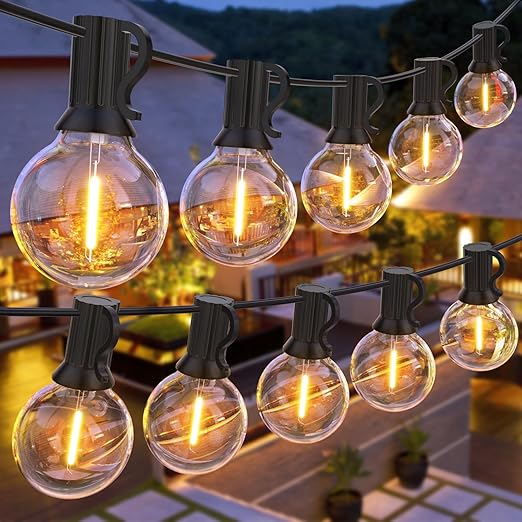 30M/100FT Outdoor Festoon String Lights with Timer