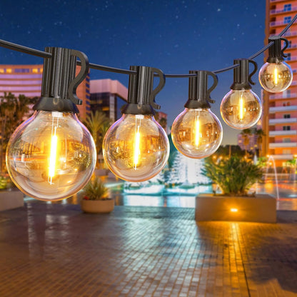 30M/100FT Outdoor Festoon String Lights with Timer