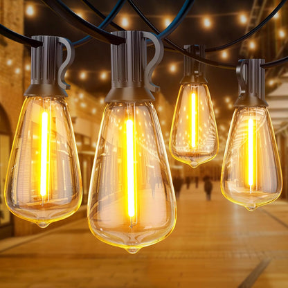 30M/100FT Outdoor Festoon String Lights with Timer