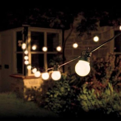 14M Outdoor Festoon Lights with Timer & Waterproof Bulbs