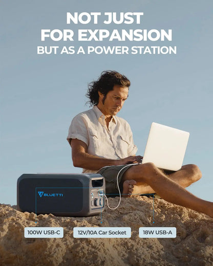 BLUETTI B230 Expansion Battery - 2048Wh LiFePO4 Battery Pack for Power Station AC200MAX/AC200P/EP500Pro/EB150/EB240. DC Power Source w/ 100W USB-C. Extra Battery for Home Use. Emergency. Road Trip | Best Solar