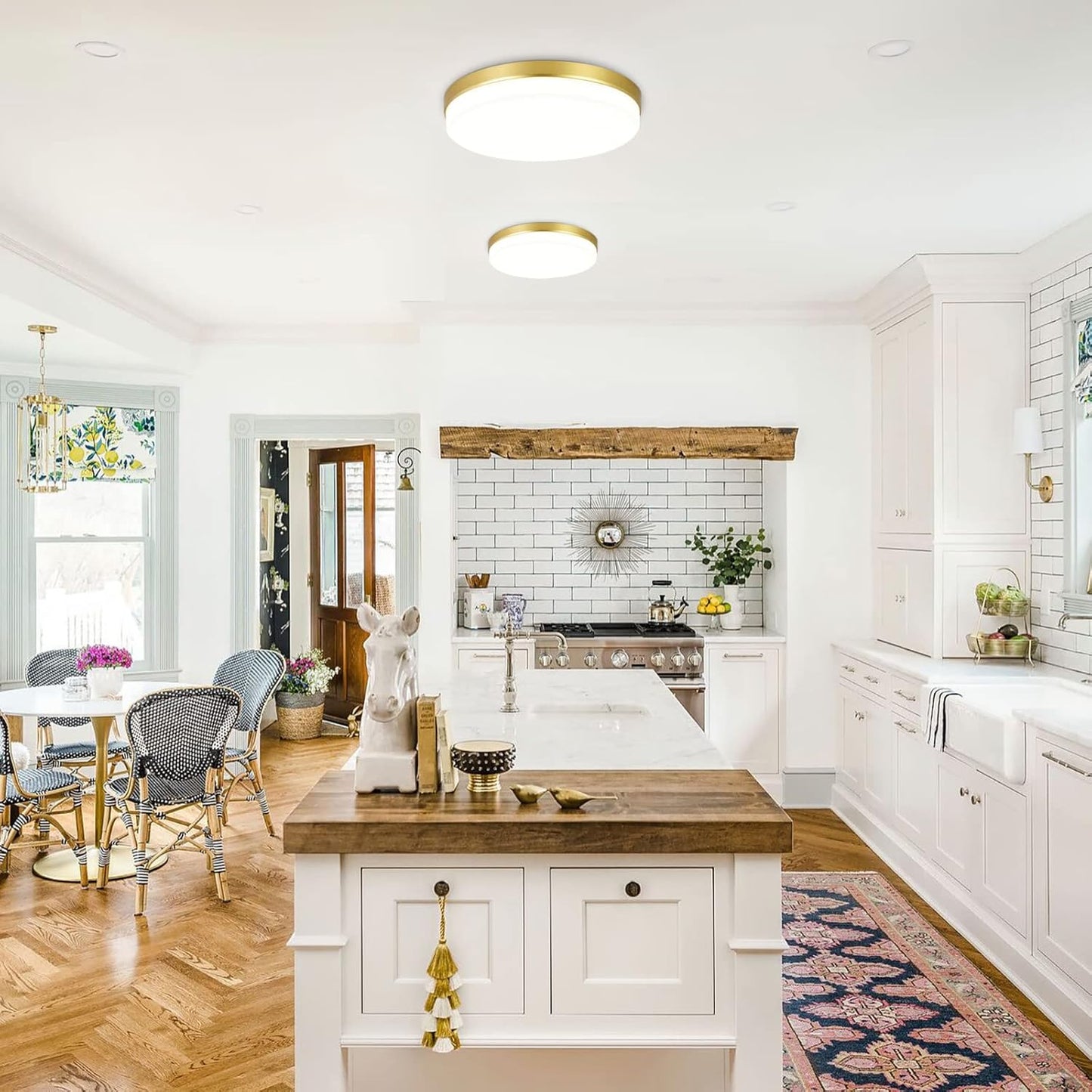 Gold LED Ceiling Light. 36W 4000K Natural White Round Ceiling Lamp 3240LM for Bathroom. Kitchen. Bedroom. Hallway. Utility Room. Laundry. Toilet. Porch. Ø23CM