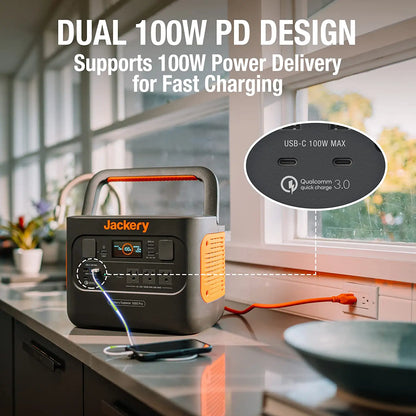 Jackery Explorer 1000 Pro Portable Power Station - Solar Generator with 1002Wh. 2x100W PD Ports & 800W Input. 1.8H to Full Charge. Compatible with SolarSagas. for Outdoor RV. Camping. Emergencies | Best Solar