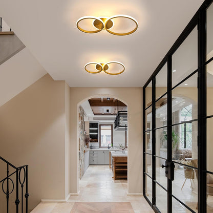 Modern LED Ceiling Lamp. 42W 4700LM Gold Round Chandelier Ceiling Light for Living Room. Bedroom. Dining Room. Office (3000K Warm White)