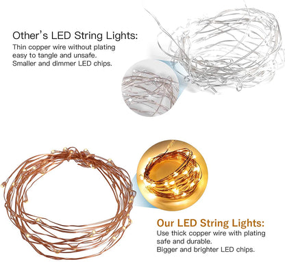 20 LEDs 7ft Battery Operated LED Fairy String Lights