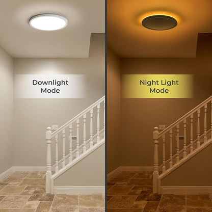 18W Dimmable LED Ceiling Light with Remote. Adjustable 22cm Round Lamp