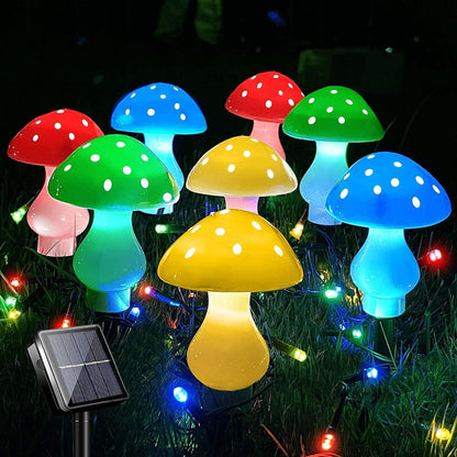 Solar Mushroom Fairy Lights