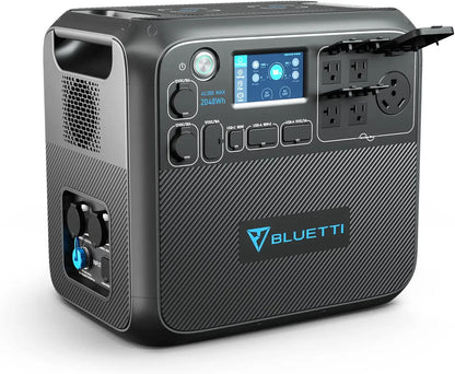 BLUETTI AC200MAX Portable Power Station - 2048Wh LiFePO4 Battery Backup. Expandable to 8192Wh w/ 4 2200W AC Outlets (4800W Peak). 30A RV Output. Solar Generator for Outdoor Camping. Home Use. Emergency | Best Solar