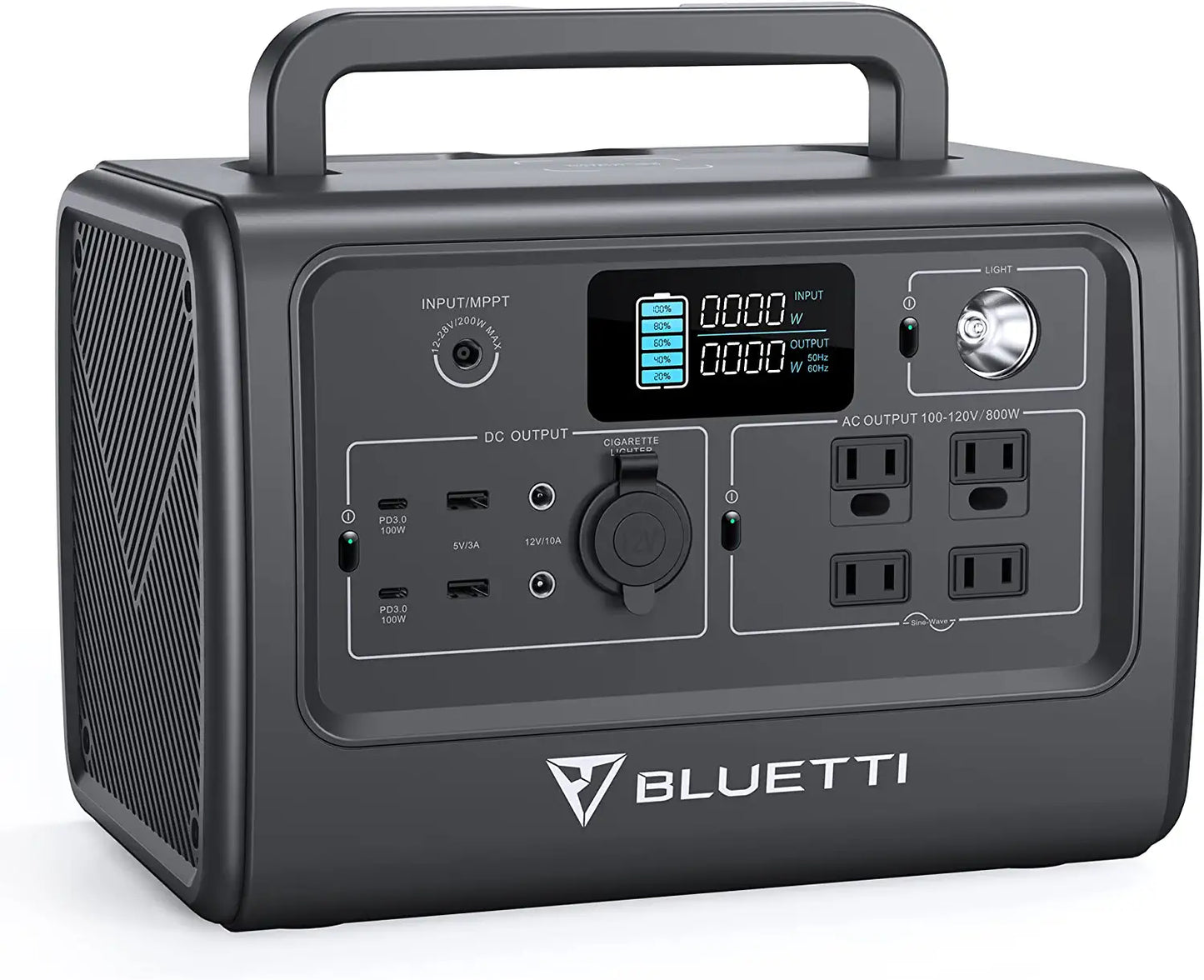 BLUETTI EB70S Portable Power Station - 716Wh LiFePO4 Battery Backup w/ 4 800W AC Outlets (1.400W Peak). 100W Type-C. Solar Generator for Road Trip. Off-grid. Power Outage | Best Solar