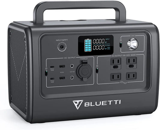 BLUETTI EB70S Portable Power Station - 716Wh LiFePO4 Battery Backup w/ 4 800W AC Outlets (1.400W Peak). 100W Type-C. Solar Generator for Road Trip. Off-grid. Power Outage | Best Solar
